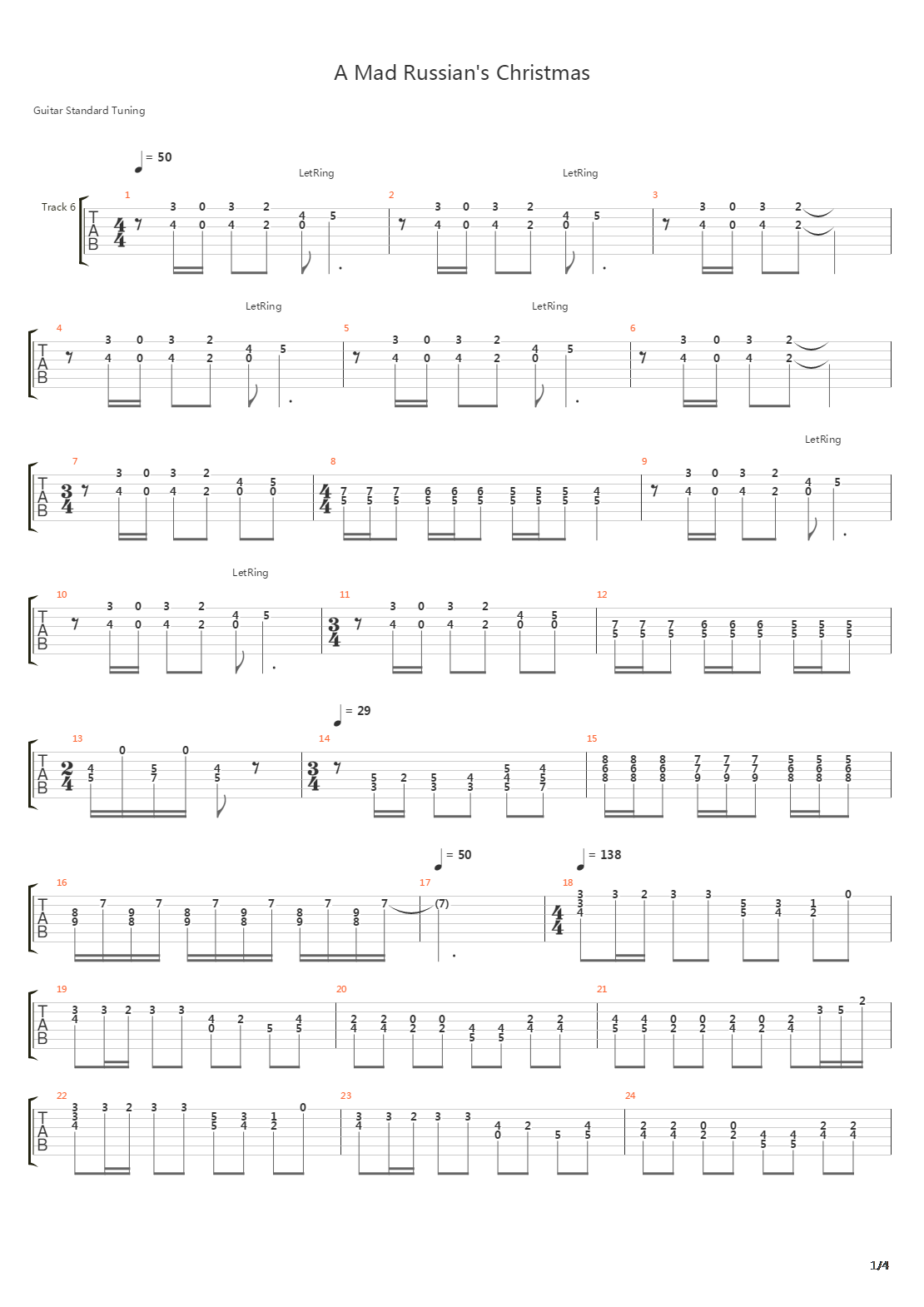 A Mad Russians Christmas吉他谱