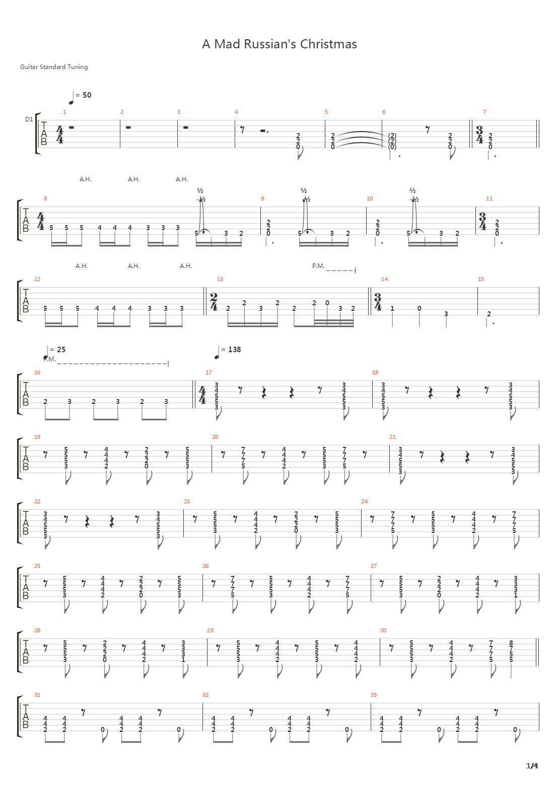 A Mad Russians Christmas吉他谱