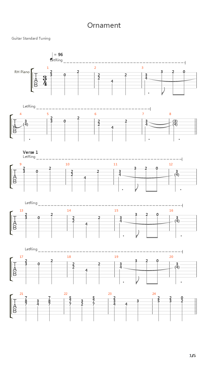 Ornament吉他谱