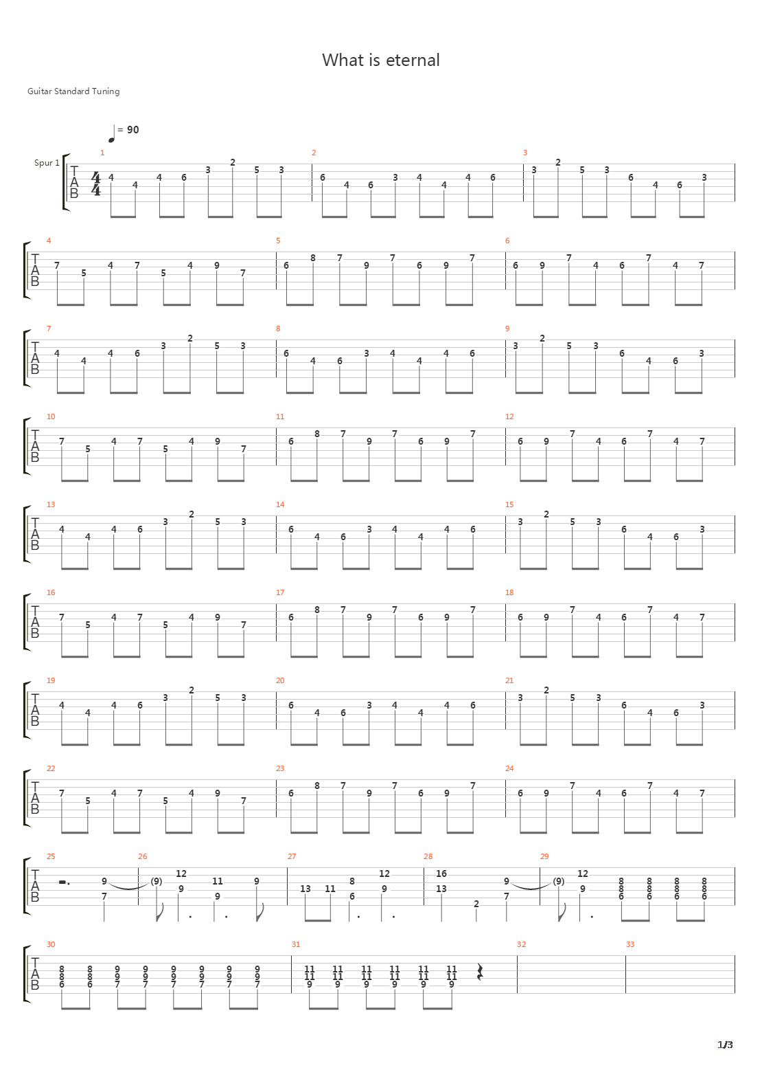 What Is Eternal吉他谱