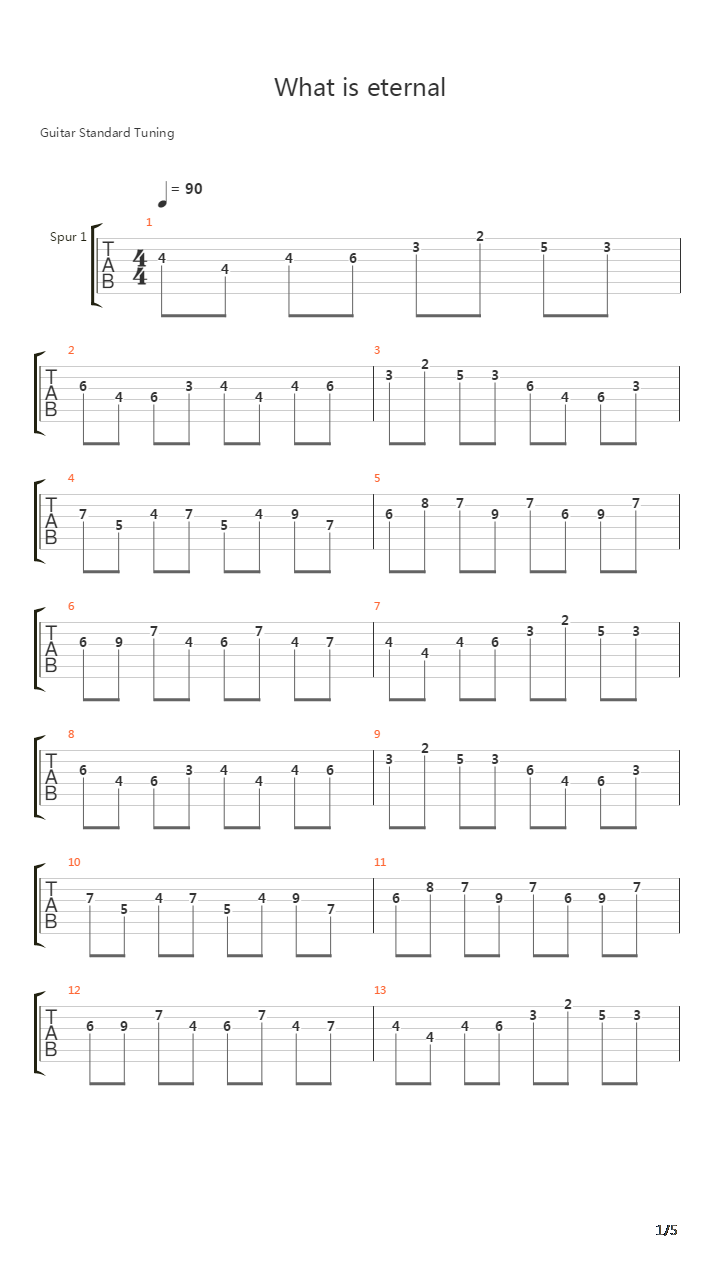 What Is Eternal吉他谱