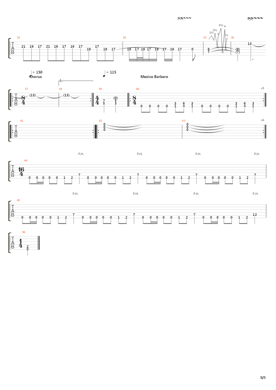 Mexico Barbaro吉他谱