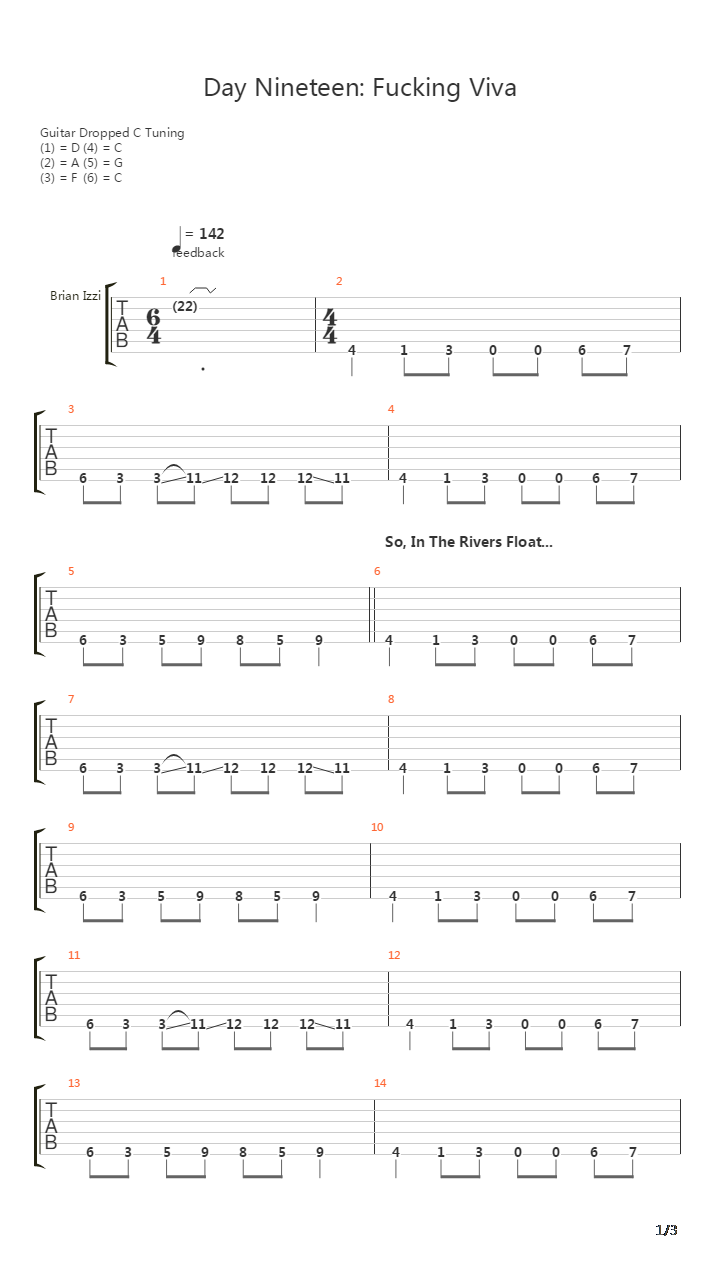 Day Nineteen Fucking Viva吉他谱