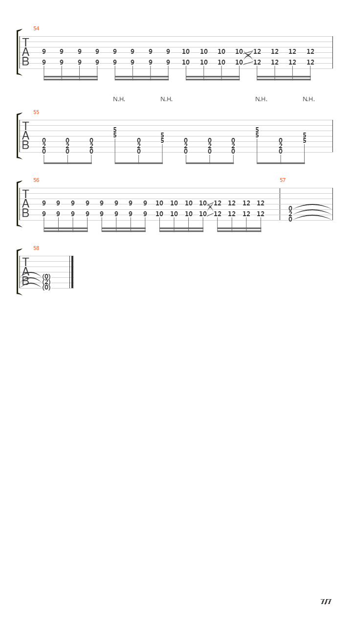 Hollowman吉他谱