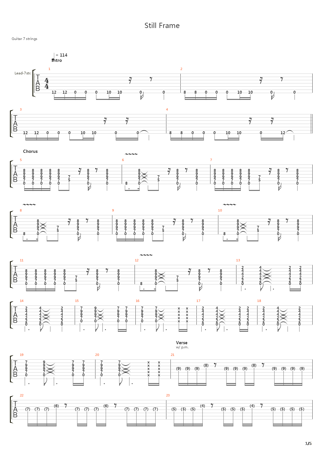 Still Frame吉他谱