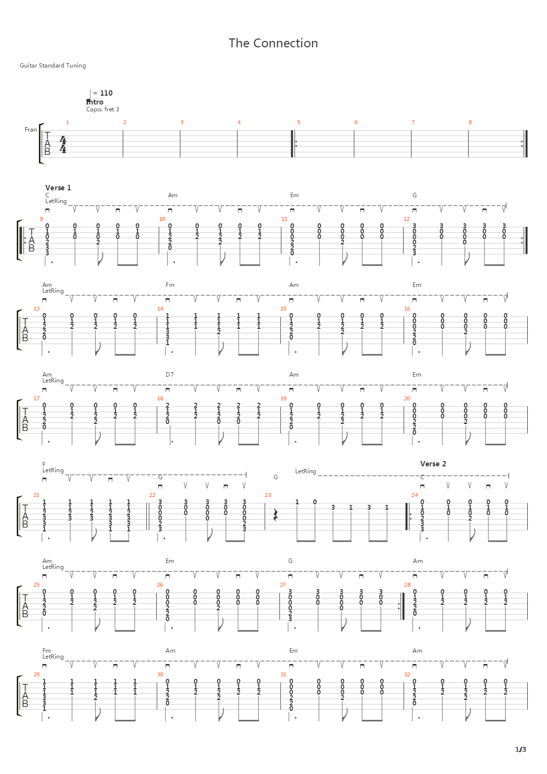 The Connection吉他谱