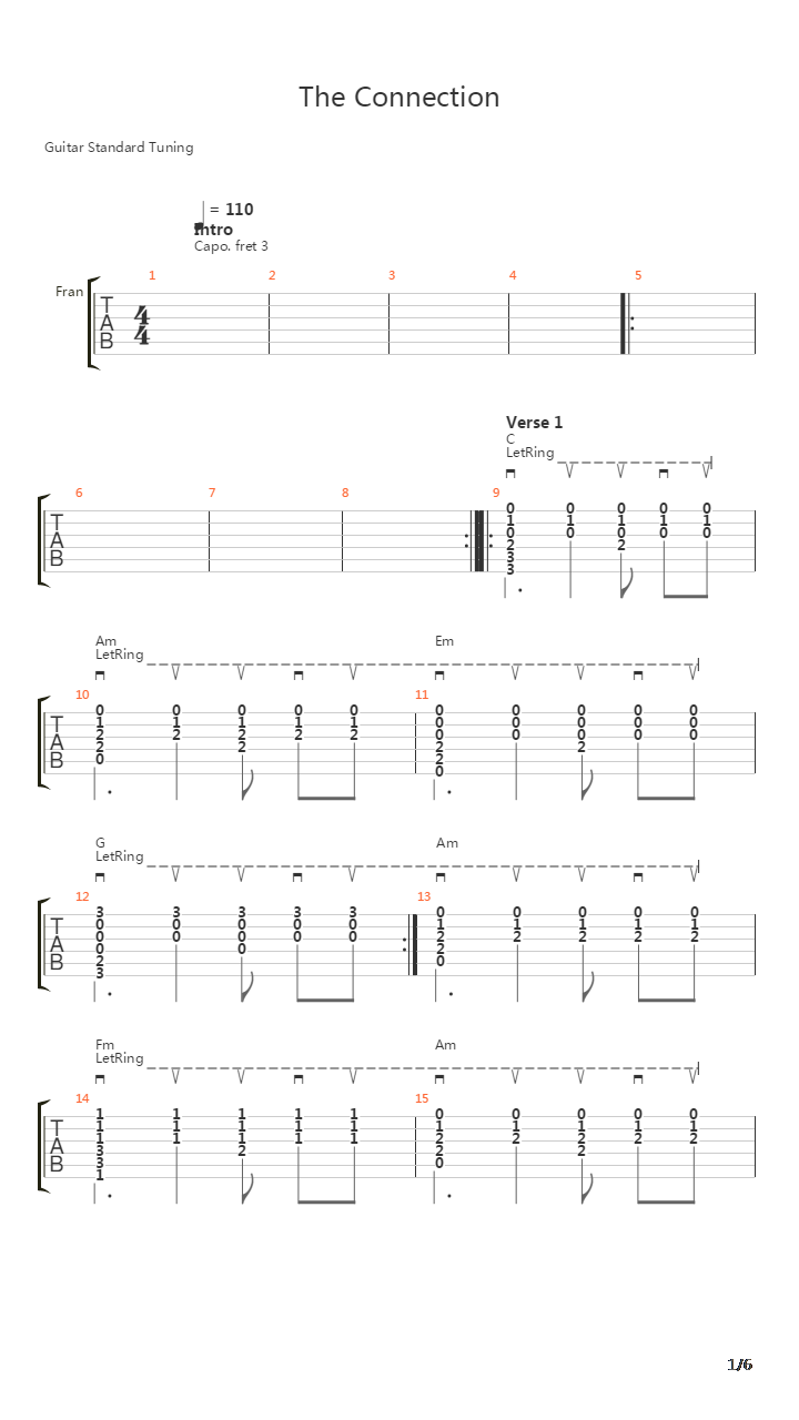 The Connection吉他谱