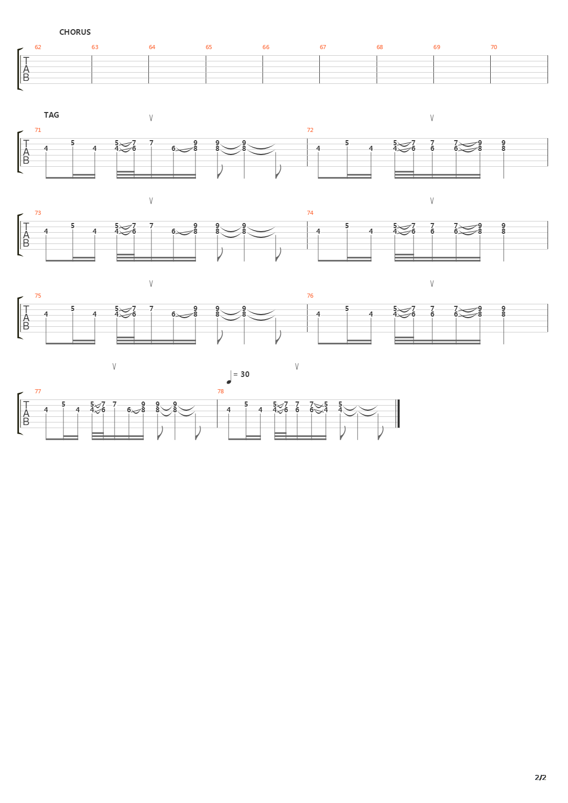 Turn吉他谱