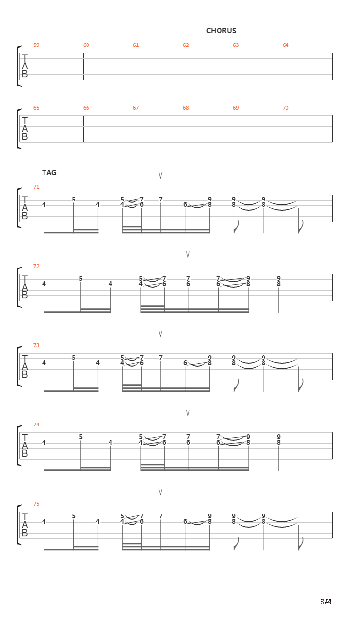 Turn吉他谱