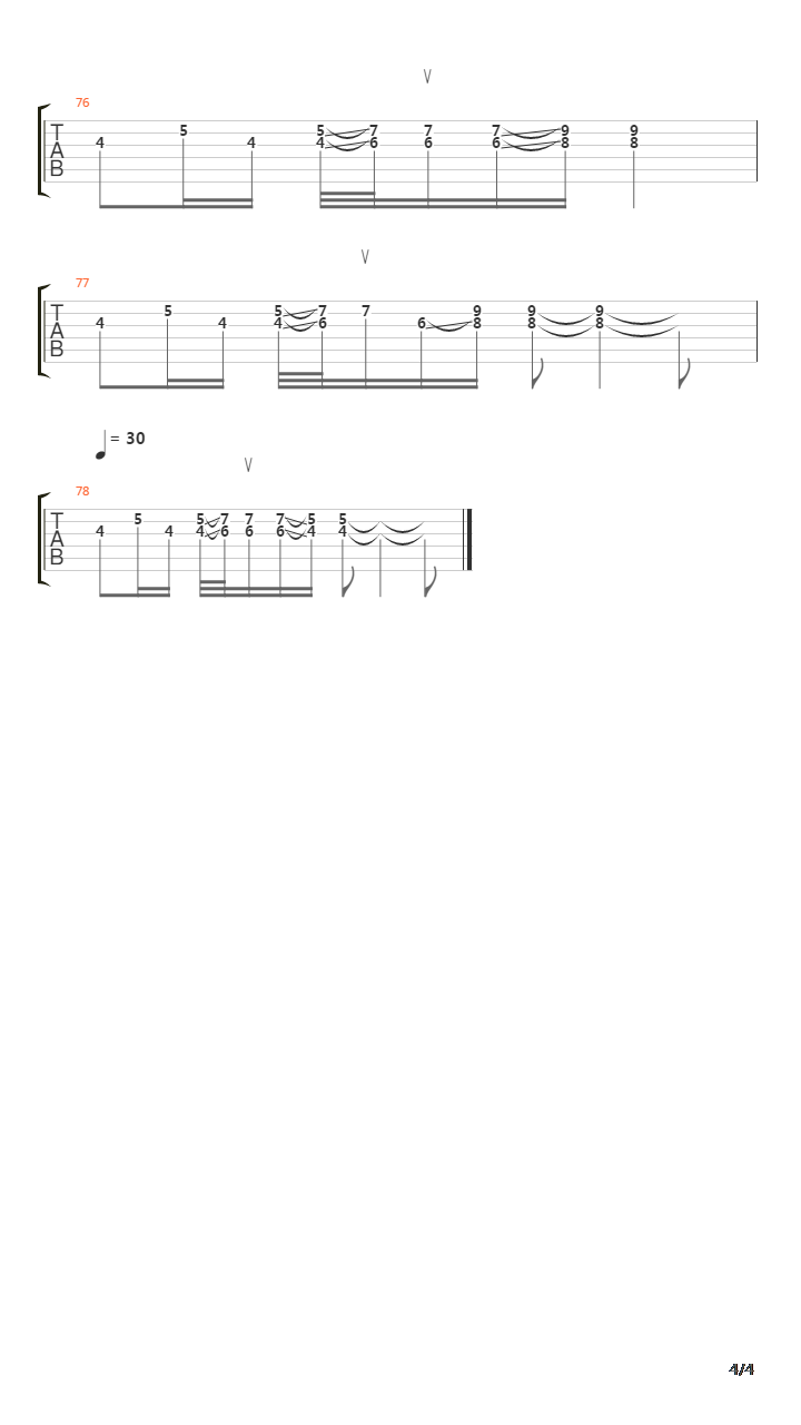 Turn吉他谱