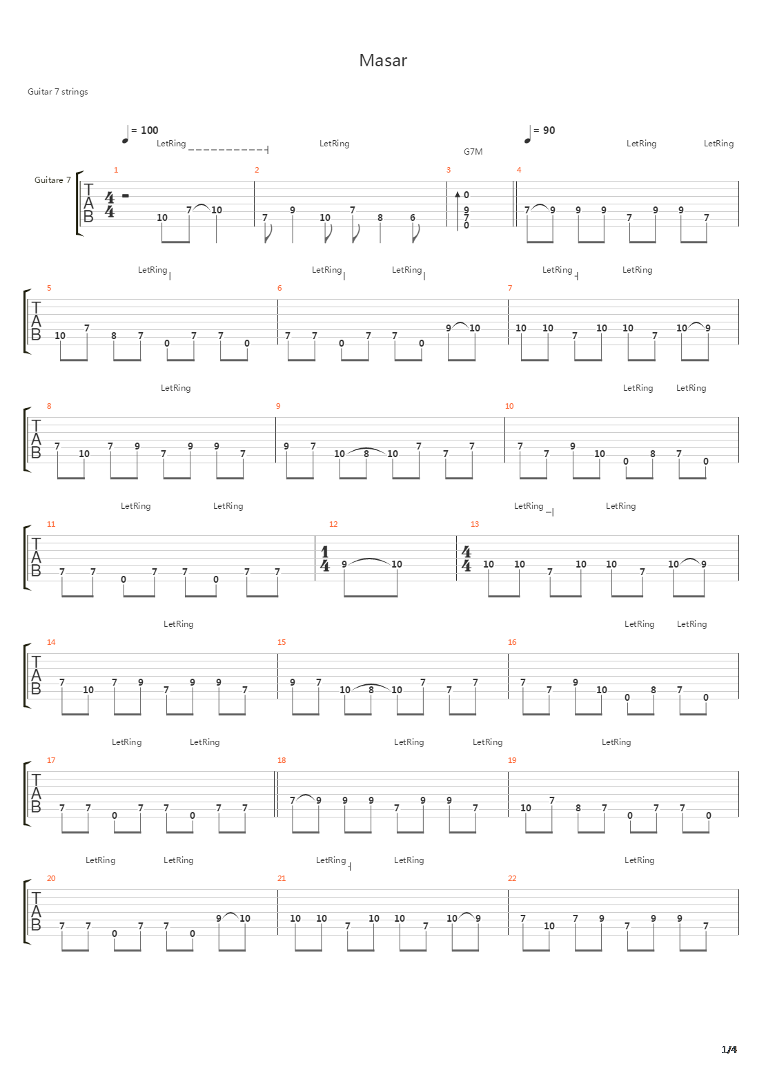 Masar吉他谱