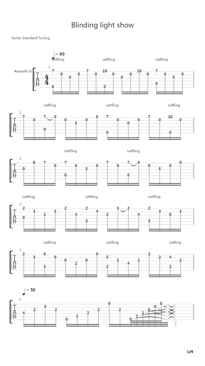 Blinding Light Show吉他谱