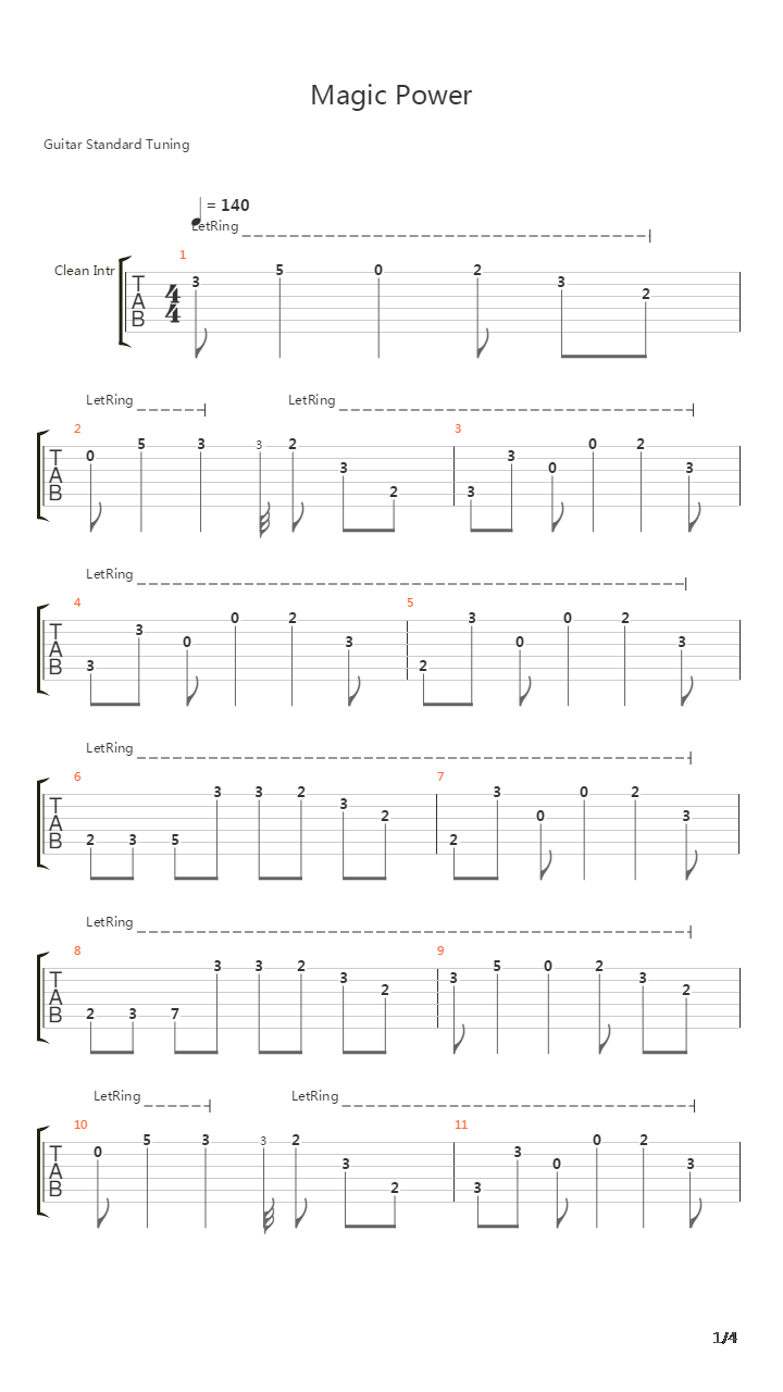 Magic Power吉他谱