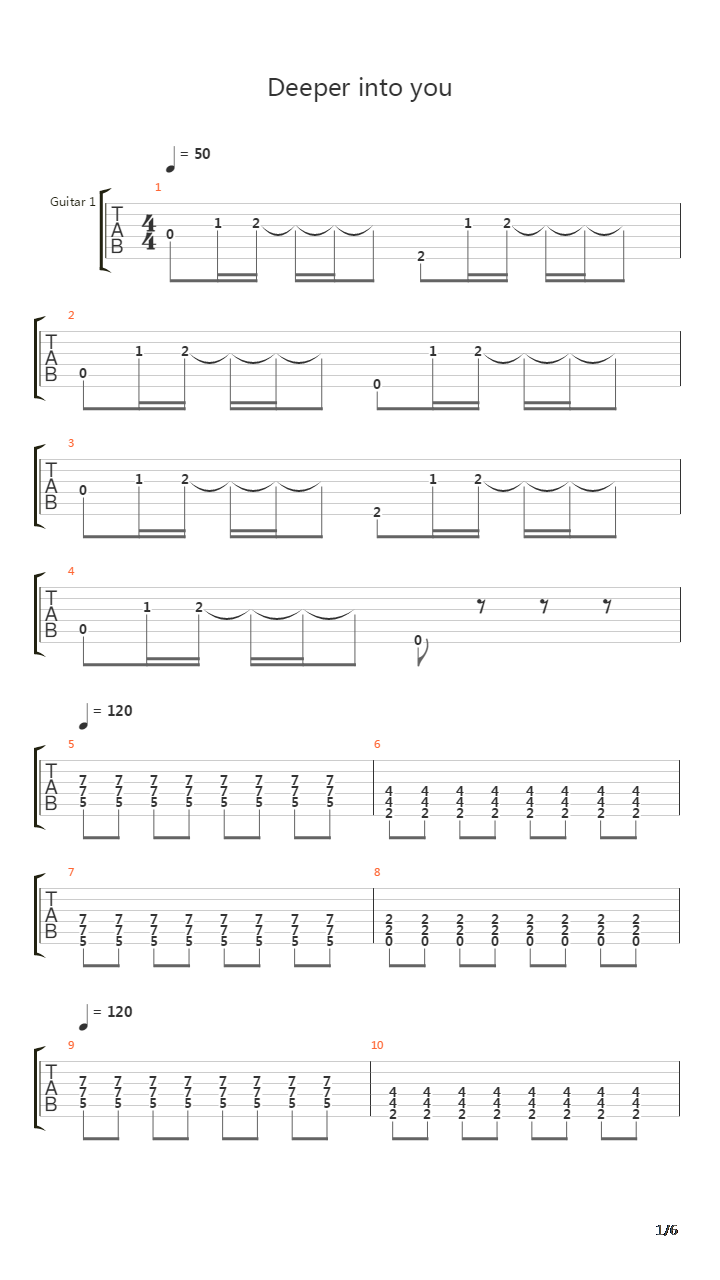 Deeper Into You吉他谱