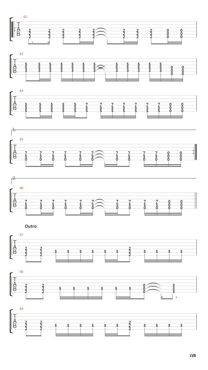 Downfall吉他谱