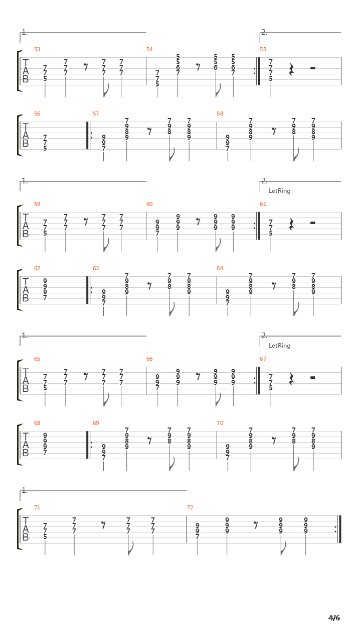 La Main Verte吉他谱