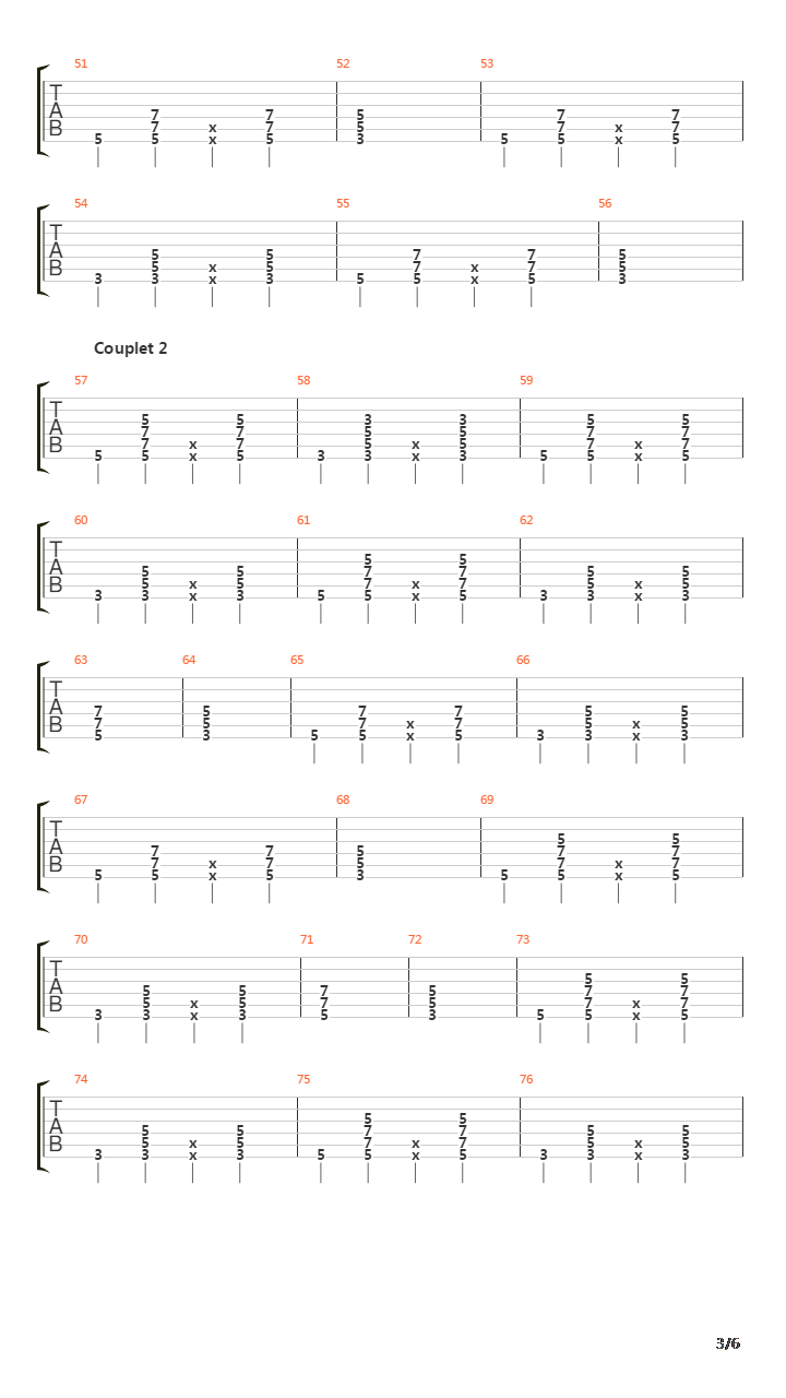 Les Nouveaux Bergers吉他谱