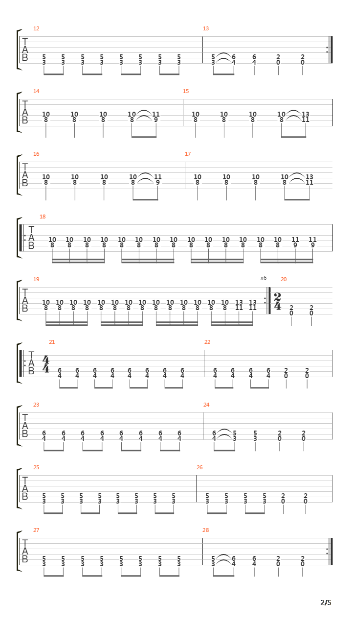 I-10吉他谱