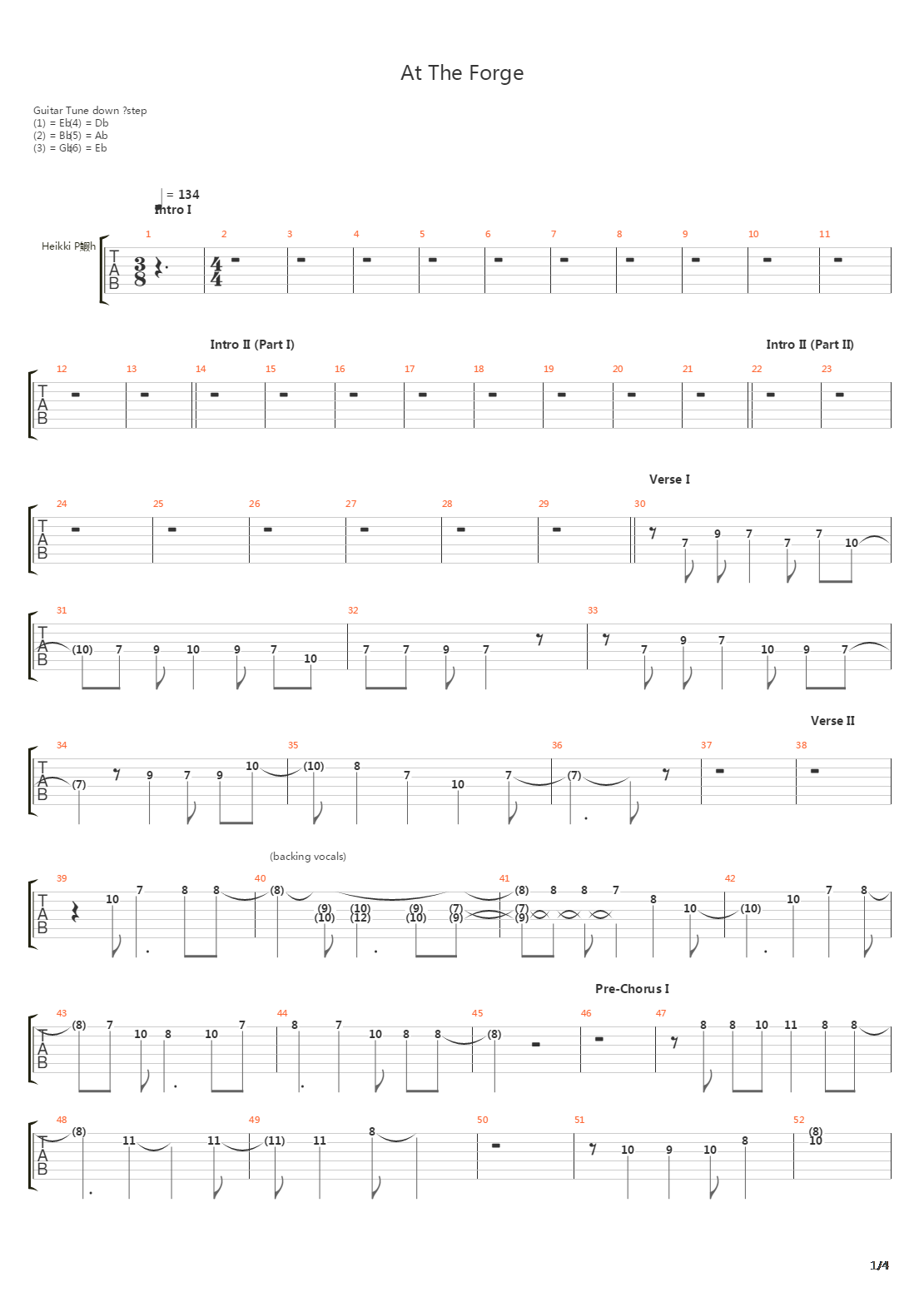 At The Forge吉他谱