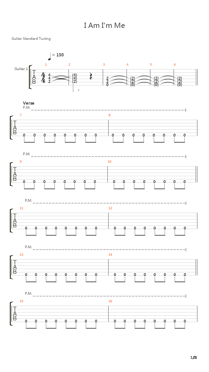I Am Im Me吉他谱