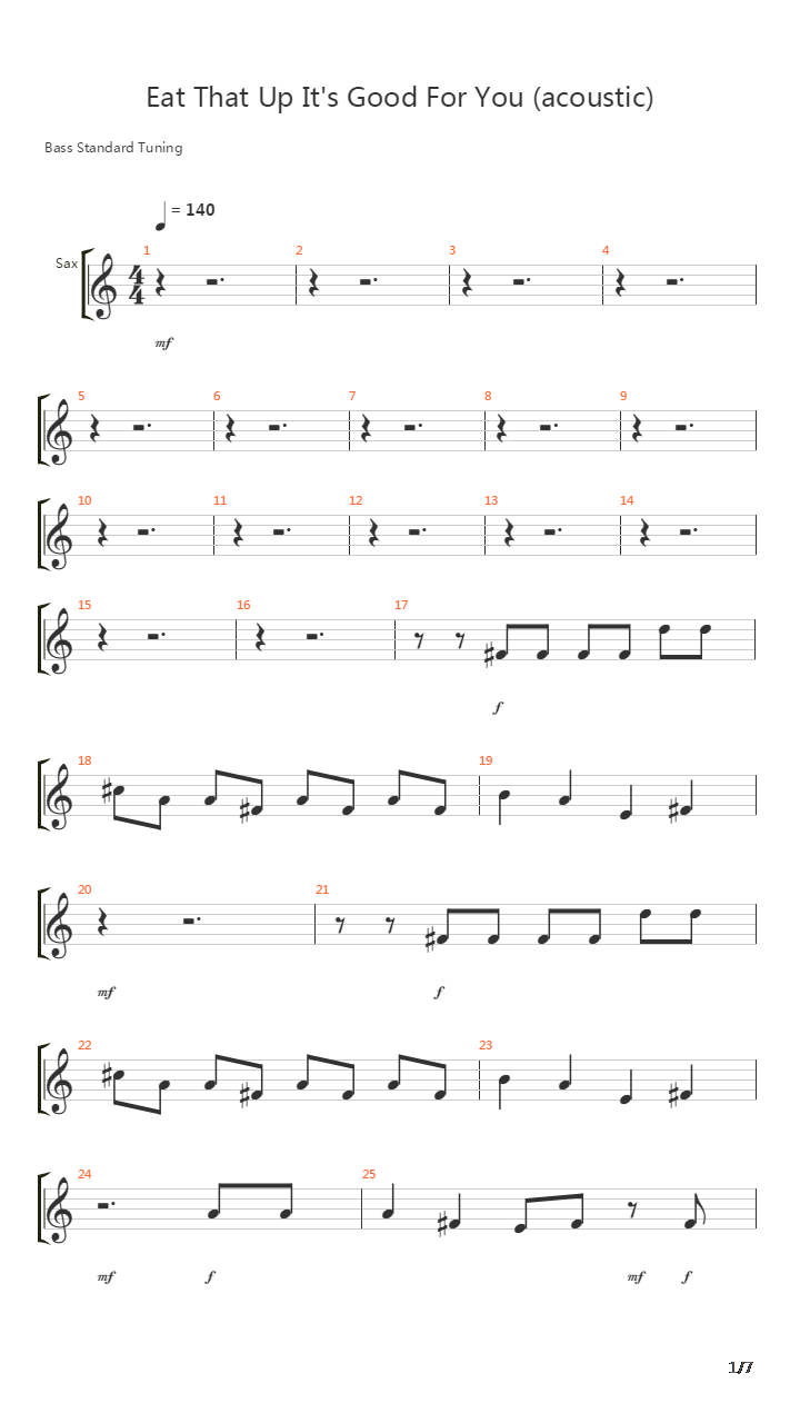 Eat That Up Its Good For You Acoustic吉他谱