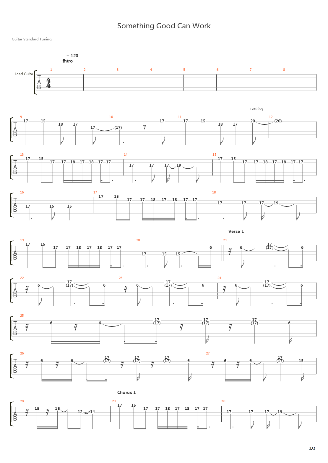 Something Good Can Work吉他谱