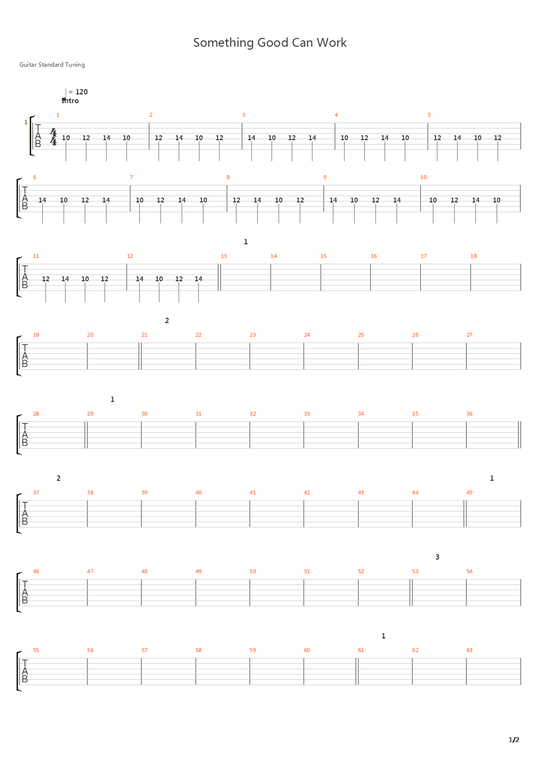 Something Good Can Work吉他谱