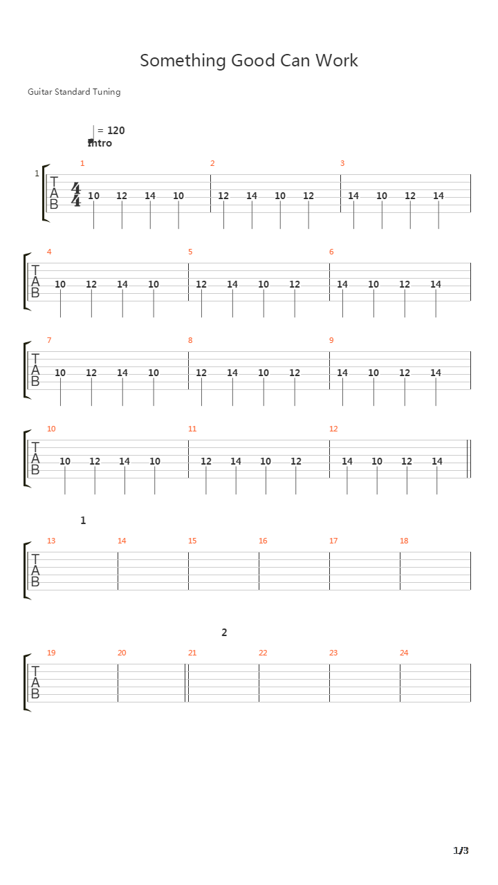 Something Good Can Work吉他谱
