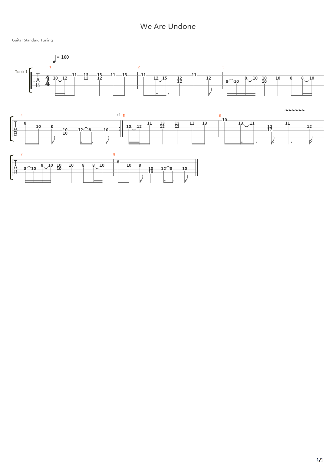 We Are Undone吉他谱