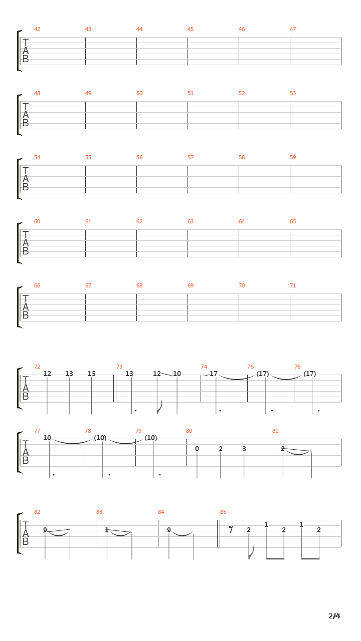 Down吉他谱