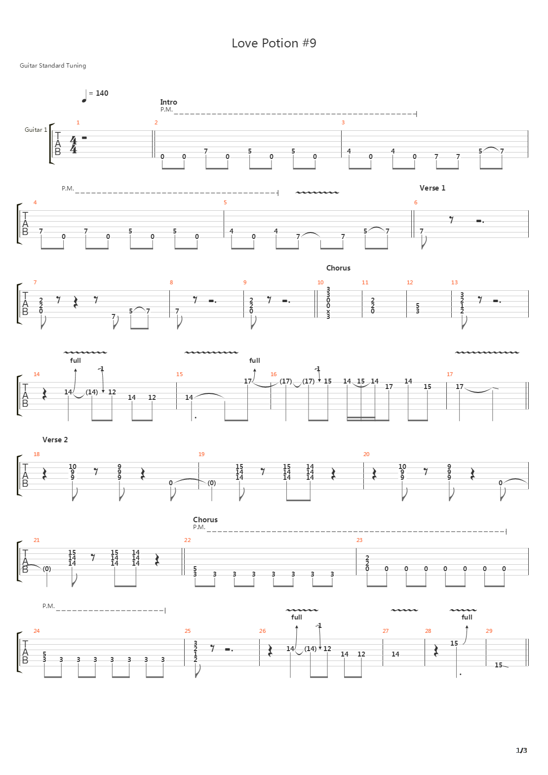 Love Potion 9吉他谱