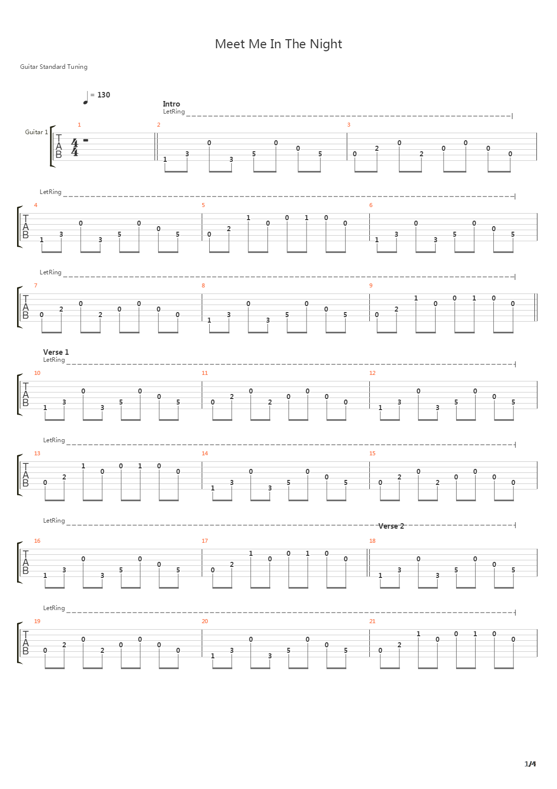 Meet Me In The Night吉他谱