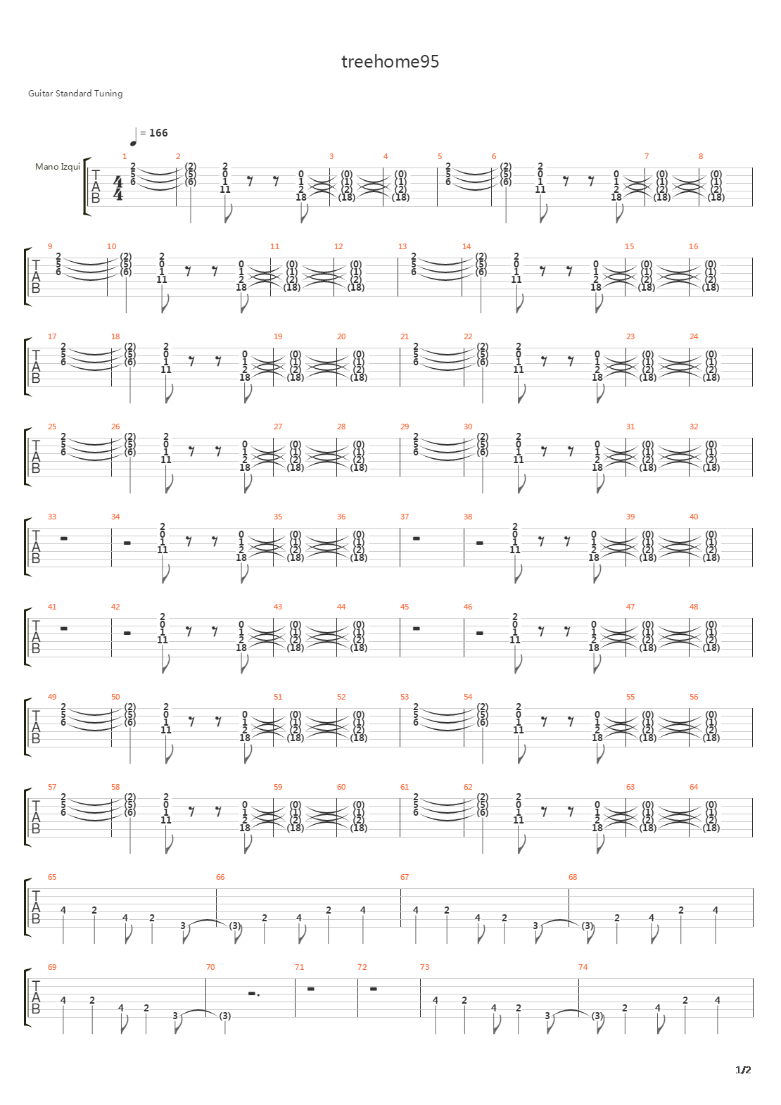 Treehome95吉他谱