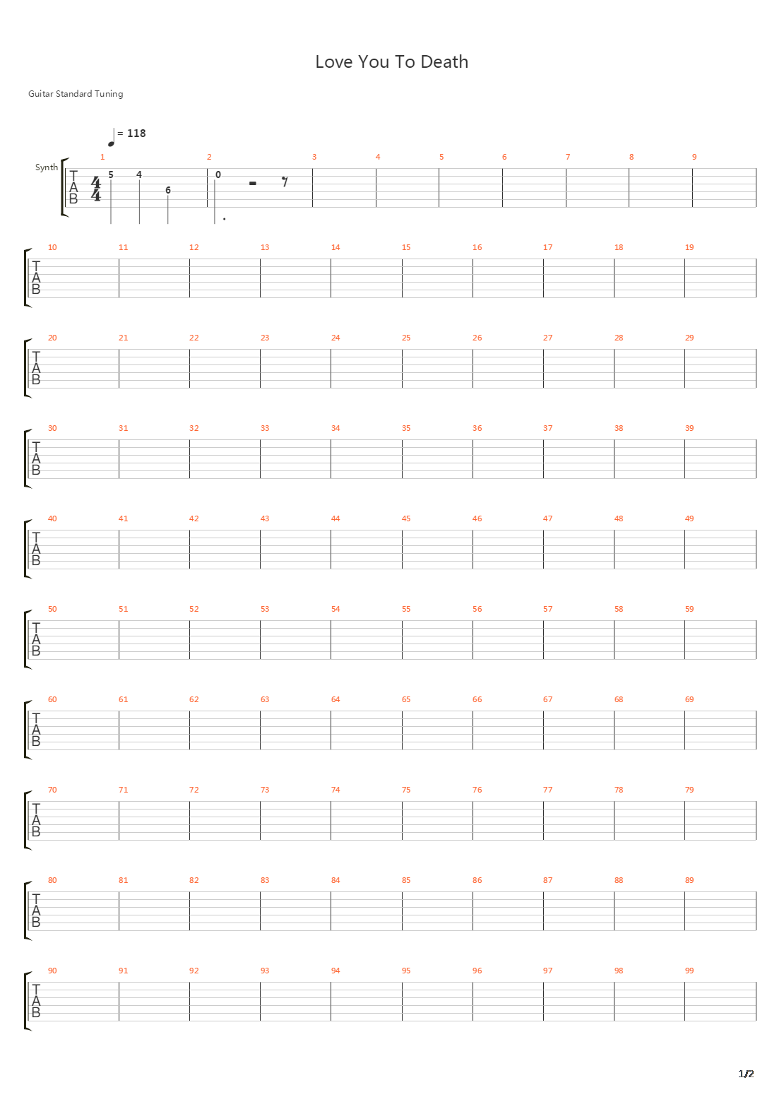 Love You To Death吉他谱
