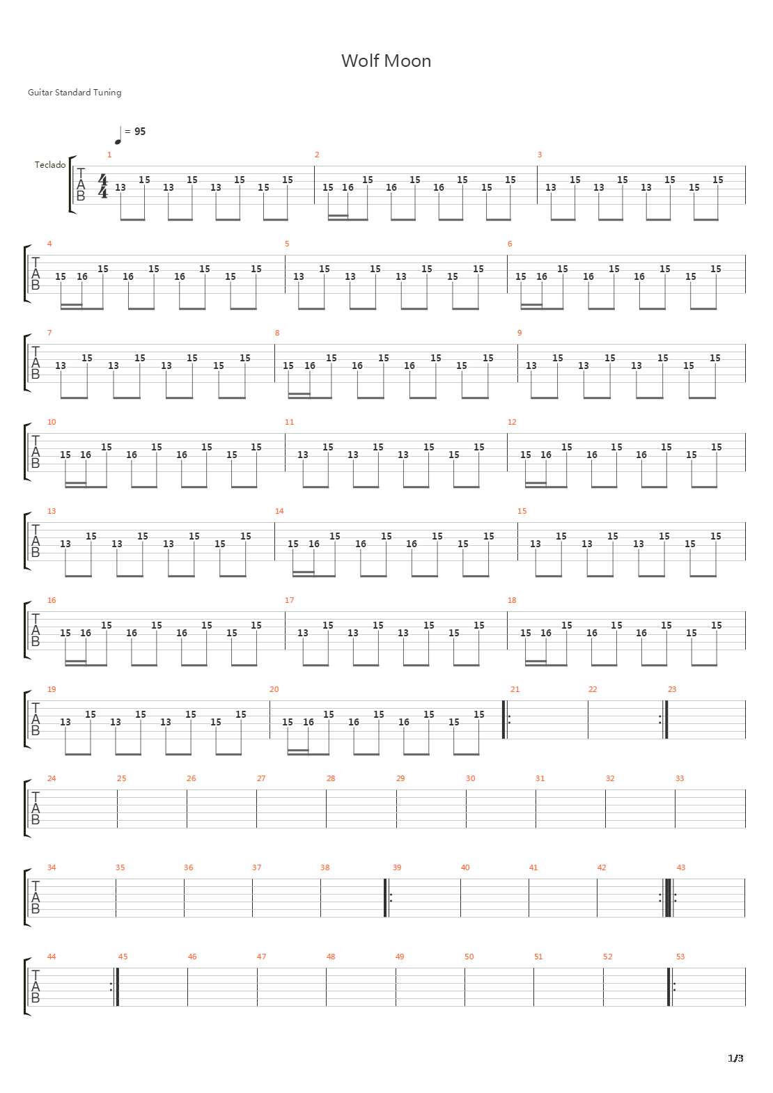 Wolf Moon吉他谱