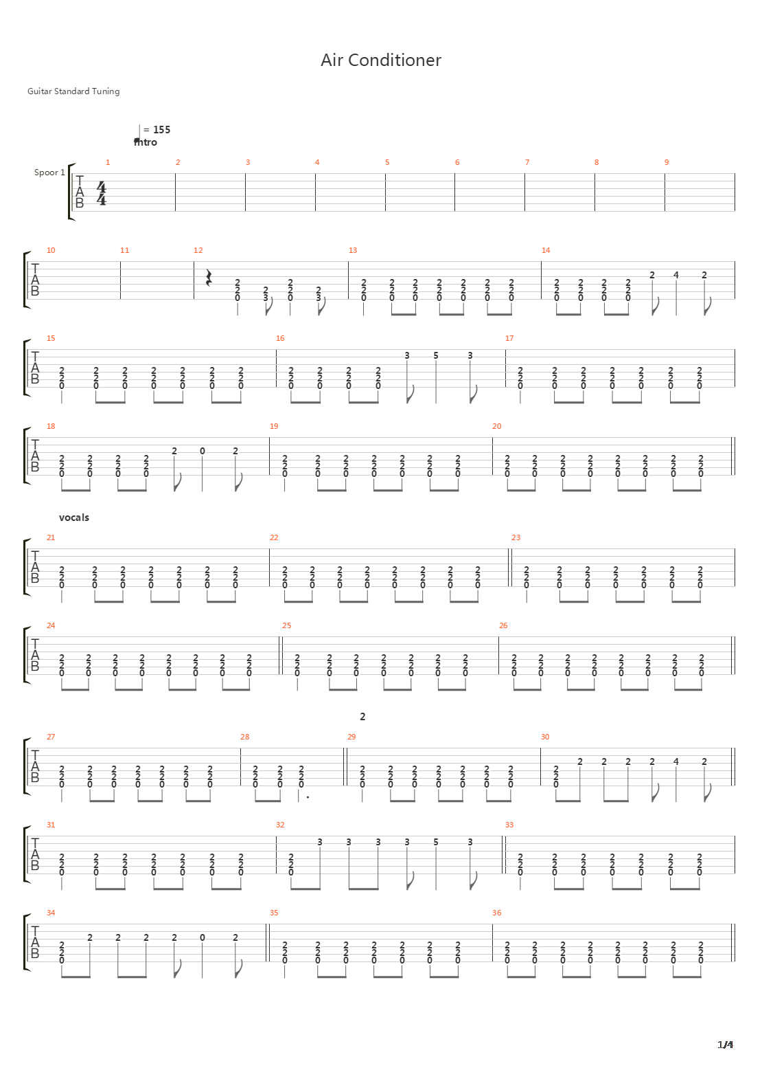 Air Conditioner吉他谱