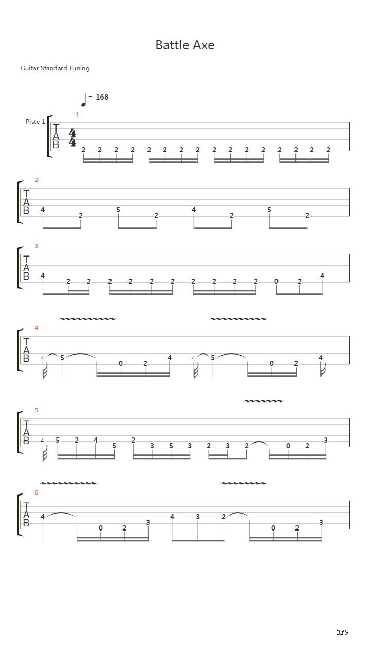 Battle Axe吉他谱