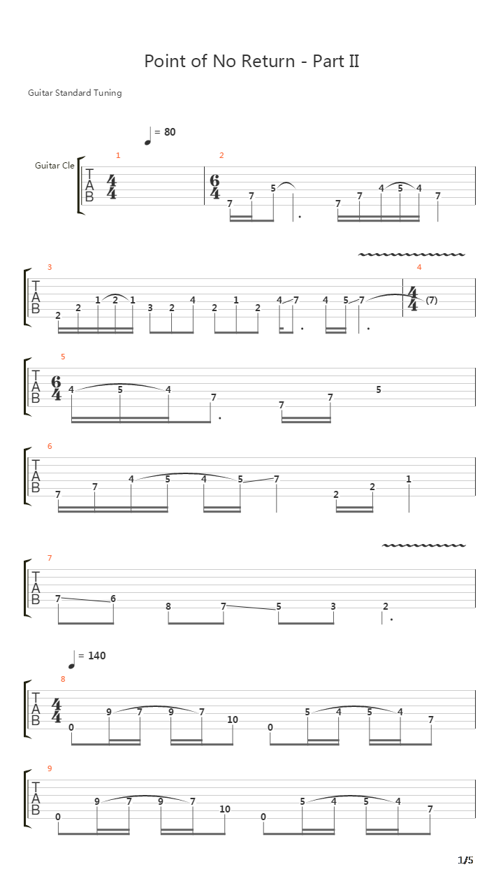 Cadences Of Absonance吉他谱