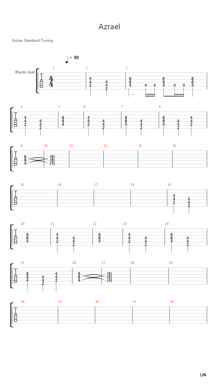 Azrael吉他谱