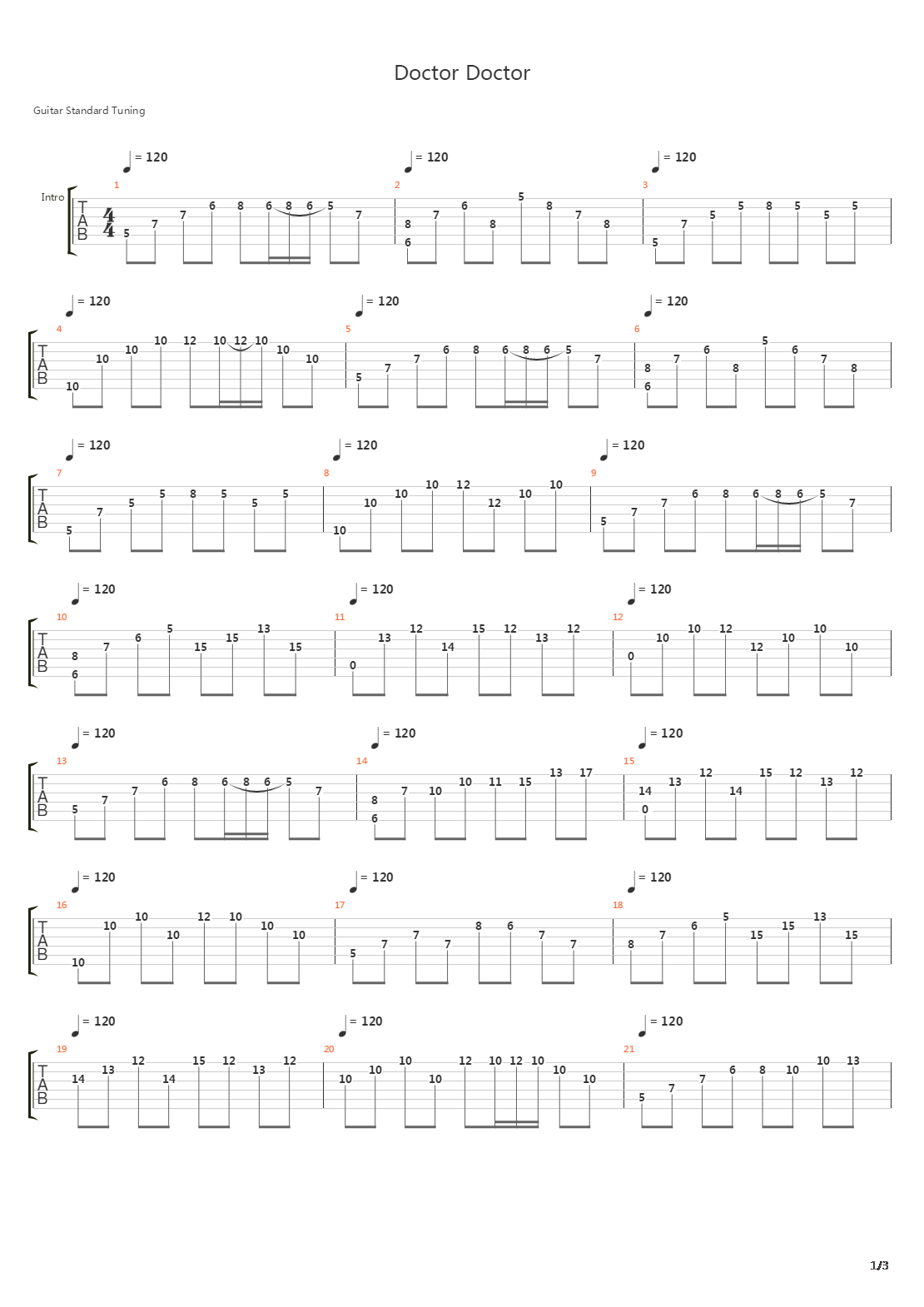 Doctor Doctor吉他谱
