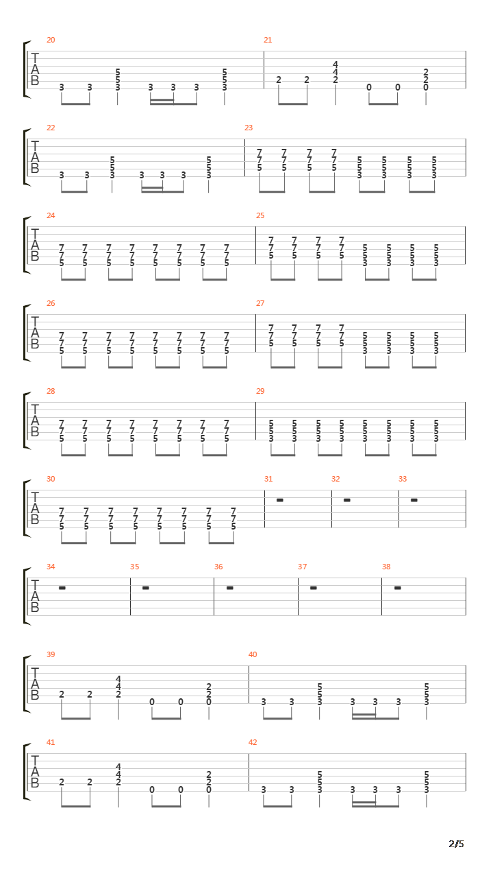 A Lagrima Caiu吉他谱