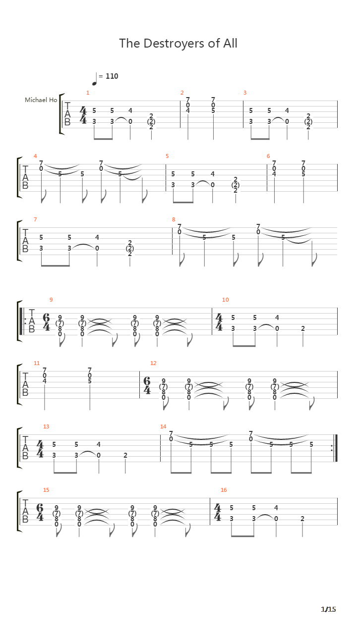 The Destroyers Of All吉他谱