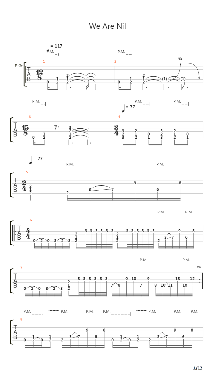 We Are Nil吉他谱