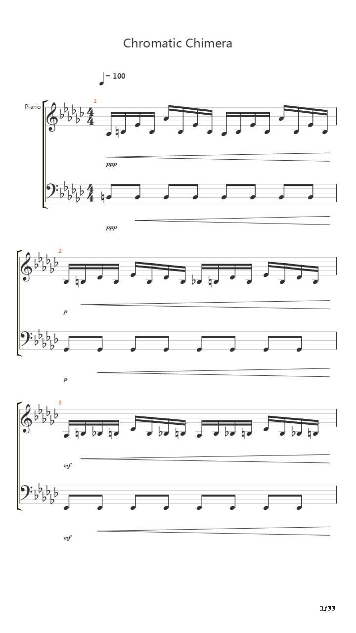 Chromatic Chimera吉他谱