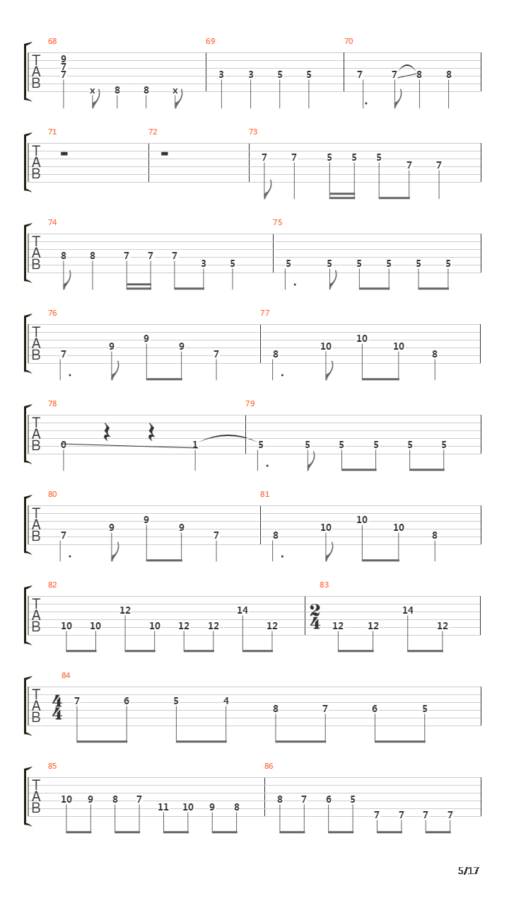 Nova吉他谱