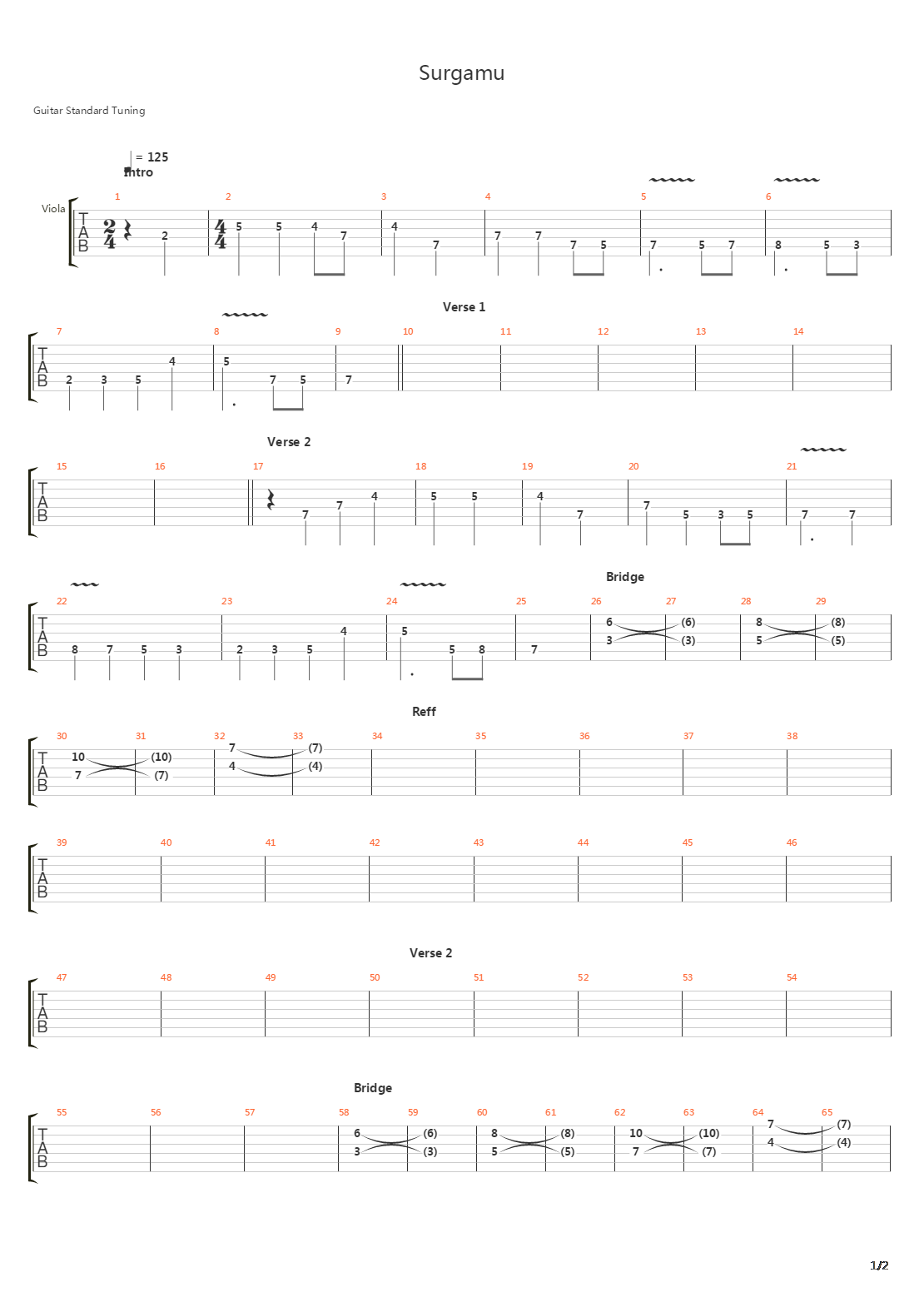 Surgamu吉他谱