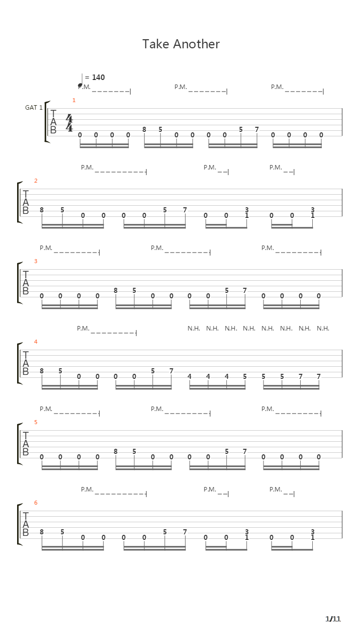 Take Another吉他谱