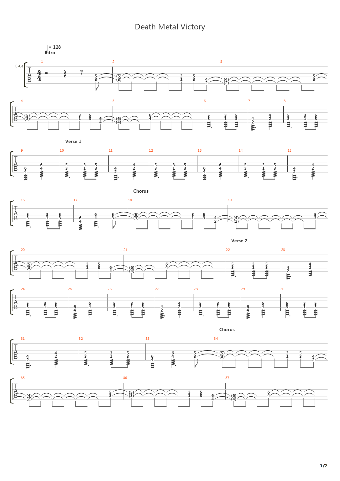 Death Metal Victory吉他谱