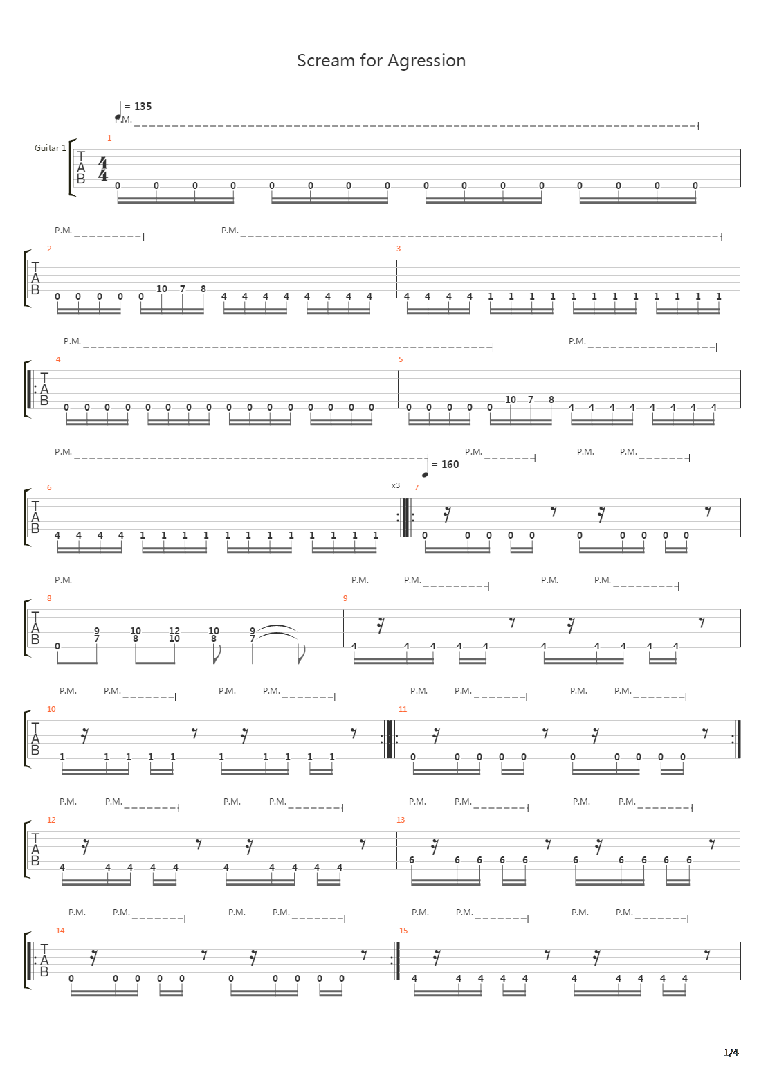 Scream Forth Aggression吉他谱