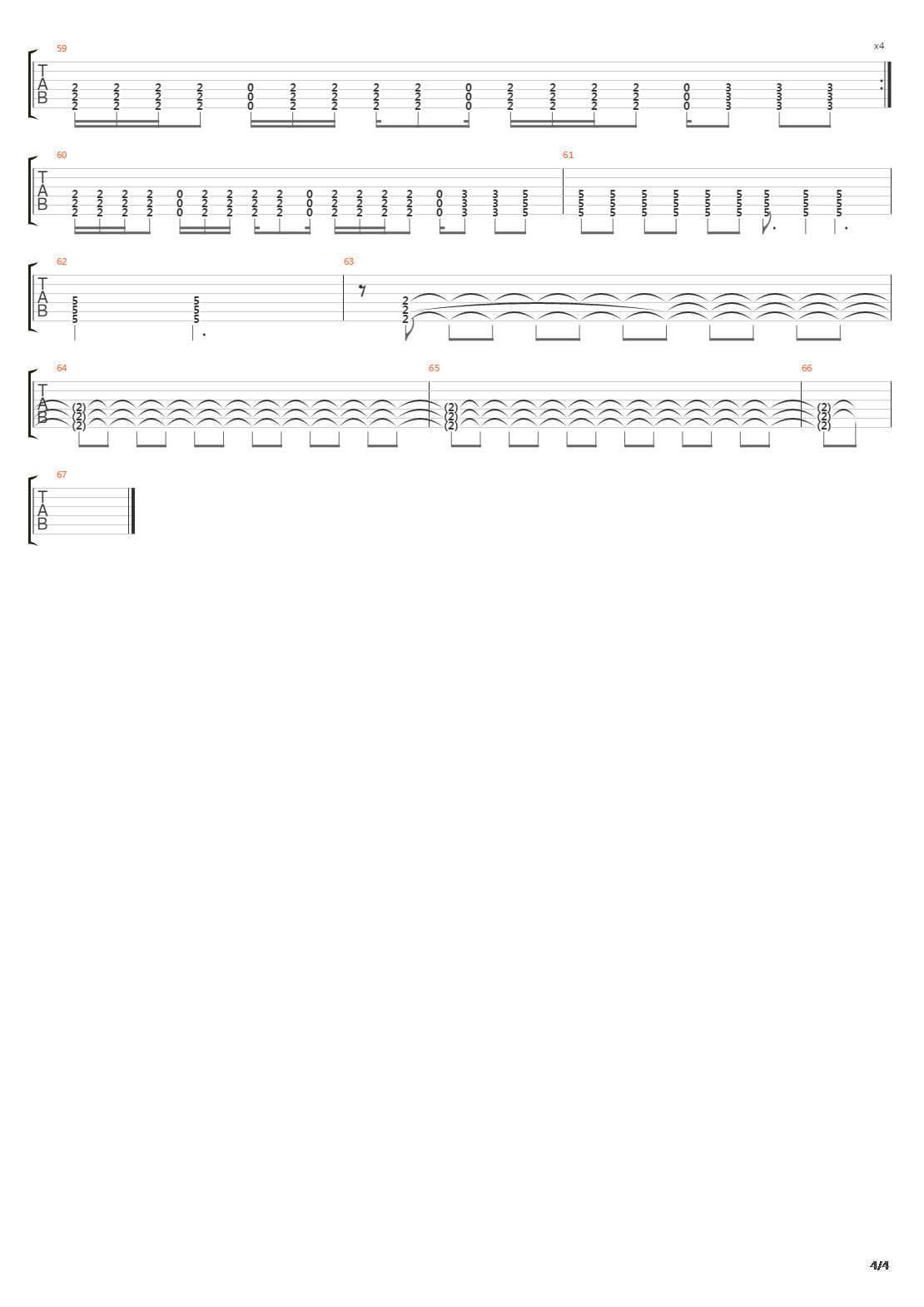 Scrape吉他谱
